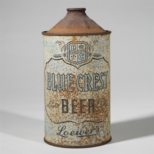 Bluecrest Beer Loewers Quart Cone Top 203-14 -RARE-