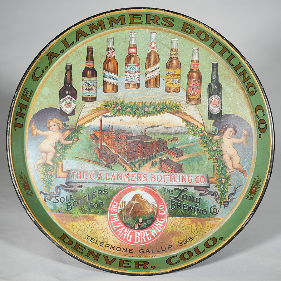 Lot Detail - C.A. Lammers Bottling Co Factory Scene Tray DENVER CO