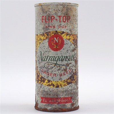 Narragansett Beer Pint FLIP TOP ZIP TOUGH 157-10