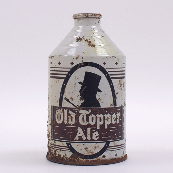 Old Topper Ale WHITE Crowntainer Cone Top Unlisted