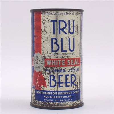 Tru Blu White Seal Beer Opening Instruction Flat Top 