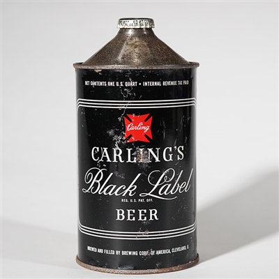 Carlings Black Label BEER Quart Cone -RARE- 205-8