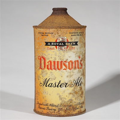 Dawsons Master Ale Quart Cone -RARE RED LETTER- UNLISTED