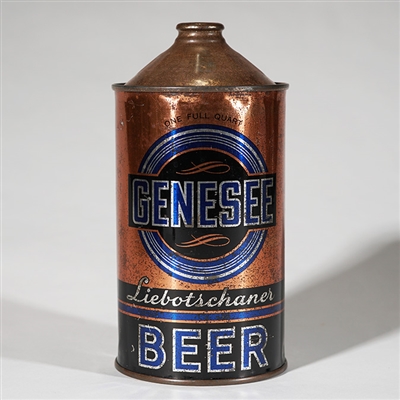 Genesee Liebotschaner Beer Quart Cone -RARE- 210-1