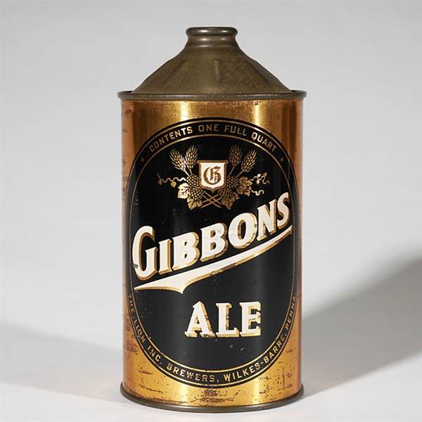 Gibbons Ale Quart Cone Top -TOUGH- 210-2