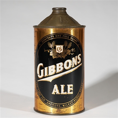 Gibbons Ale Quart Cone Top -TOUGH- 210-2