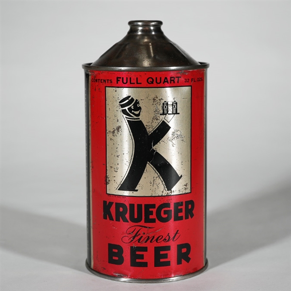 Krueger Finest BEER Quart Cone -RARE- 213-17