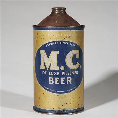 M.C. De Luxe Pilsener Beer Quart Cone UNLISTED
