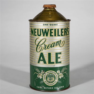 Neuweilers Cream Ale Quart Cone EARLIER METALLIC 215-9