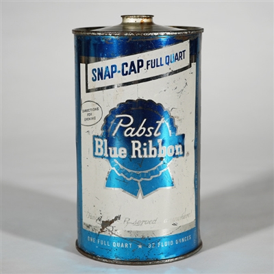 Pabst Blue Ribbon Snap-Cap Quart Blue SILVER 217-5