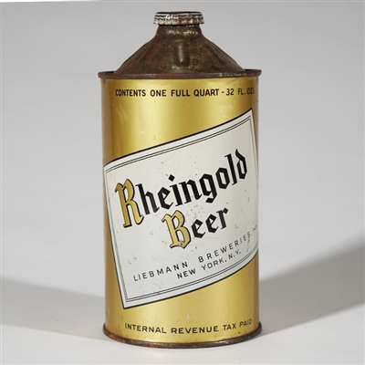 Rheingold Beer Quart Cone Top 218-8