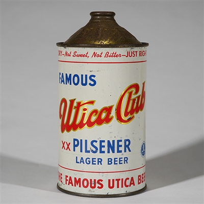 Utica Club PILSENER LAGER BEER Quart Cone 220-10
