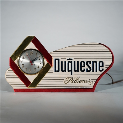 Duquesne Pilsener Advertising Embosograf Clock 