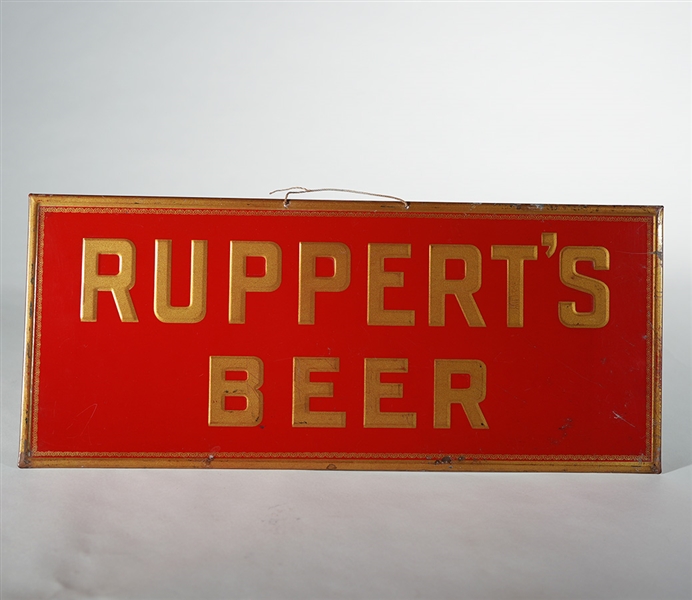 Ruppert Beer Embossed Tin Sign 