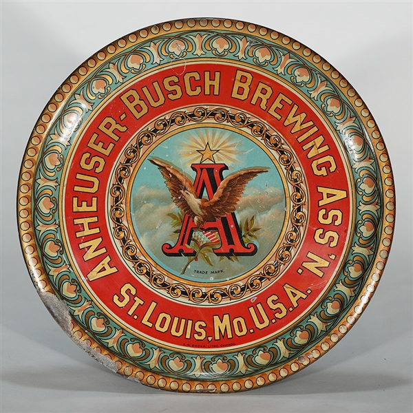 Anheuser-Busch A and Eagle Pre-prohibition Shonk Tray 