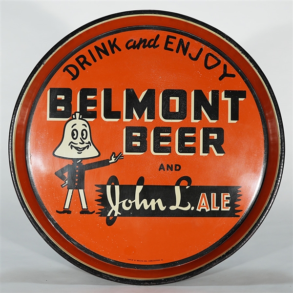 Belmont Beer John L. Ale Advertising Tray 