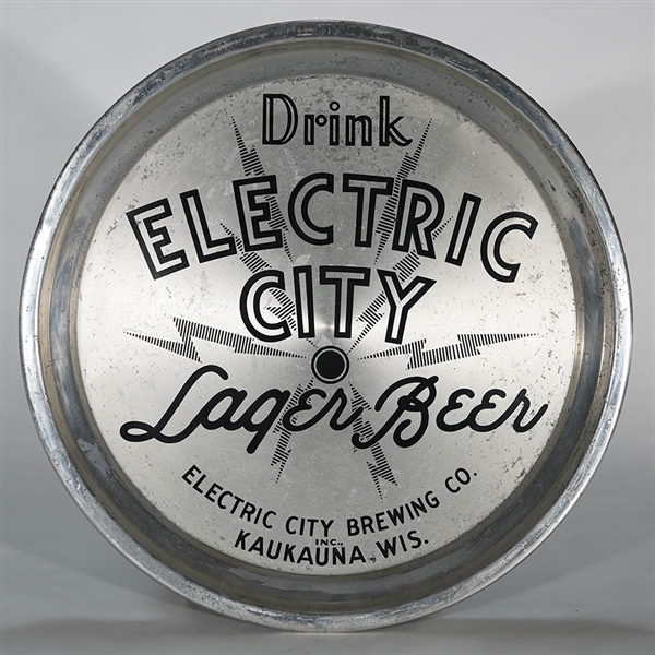 Electric City Lager Beer Kaukauna Wisconsin Tray 