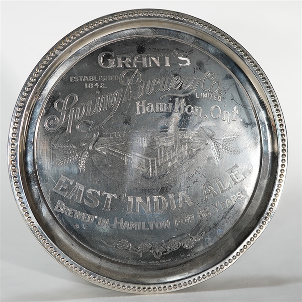 Grant Spring Brewery East India Ale Ontario Factory Scene Tray 