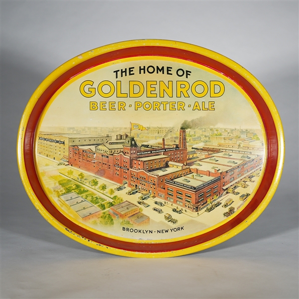 Goldenrod Beer Porter Ale Brewery Factory Scene Tray 