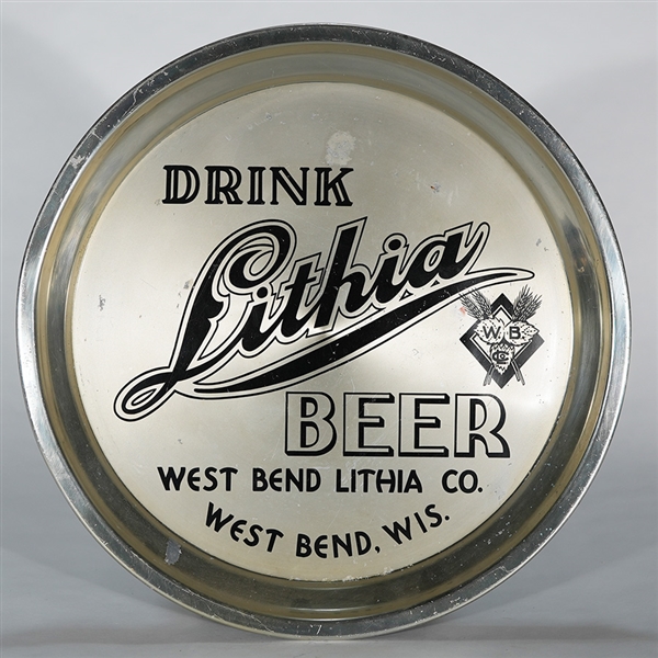 Lithia Beer West Bend Wisconsin Advertising Tray 