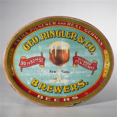 Geo. Ringler Brewers Real German Beers Pre-prohibition tray 