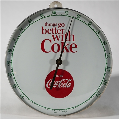 Coke Things Go Better With Advertising Thermometer 