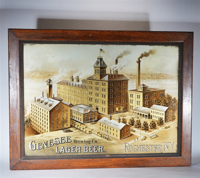 Genesee Brewing Lager Beer Factory Scene ROG Sign