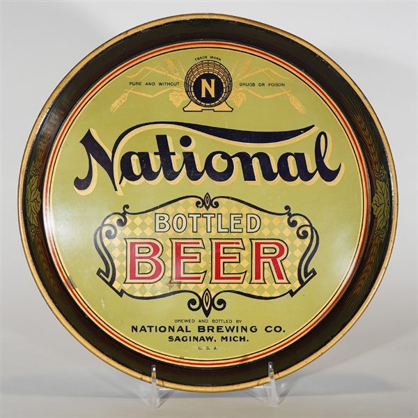 National Bottled Beer SAGINAW MI Advertising Tray