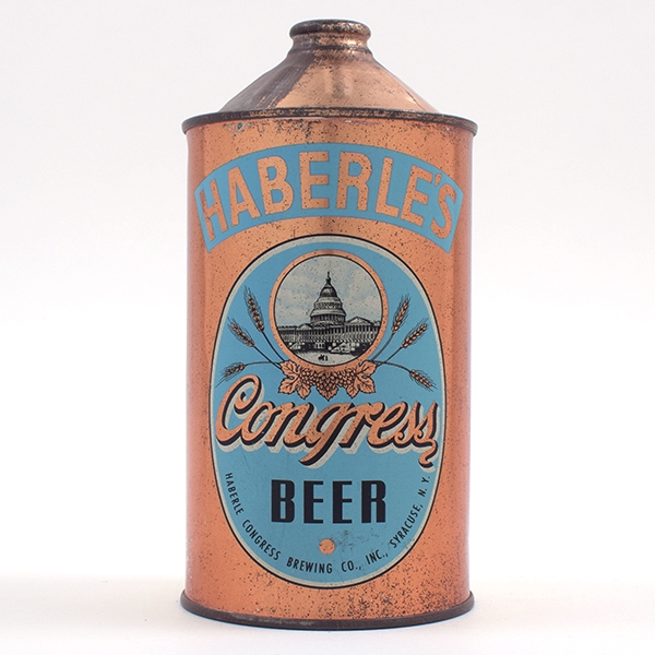 Haberles Congress Beer Quart Cone Top SWEET 211-13