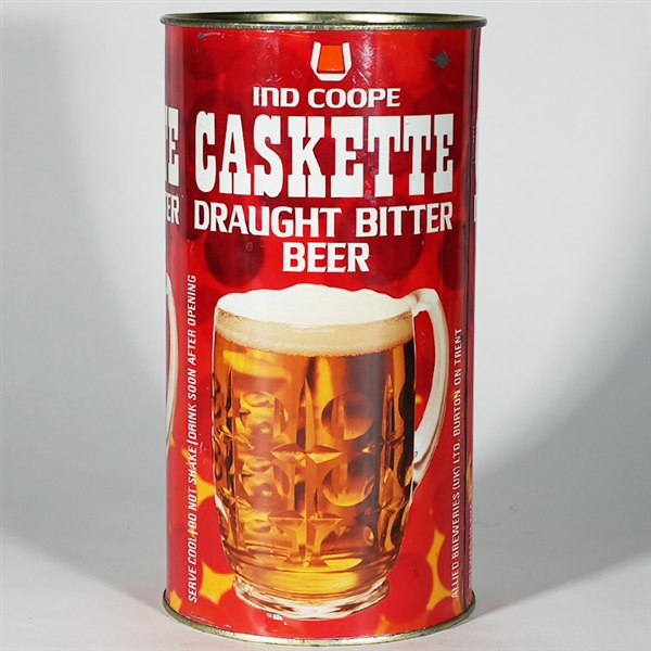 Caskette Ind Coope Draught Bitter Beer Large Flat Top 