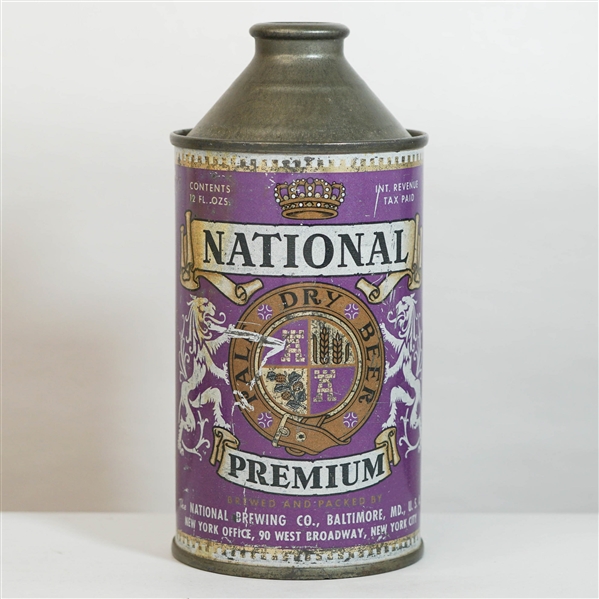 National Premium Pale Dry Beer Cone Top 175-3