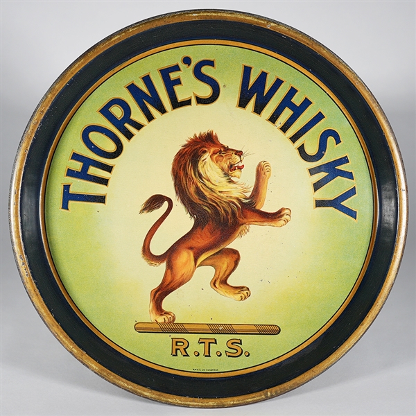Thornes Whiskey Lion Advertising Scottish Tray 