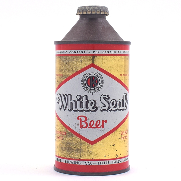 White Seal Beer Cone Top 5 PERCENT 189-5