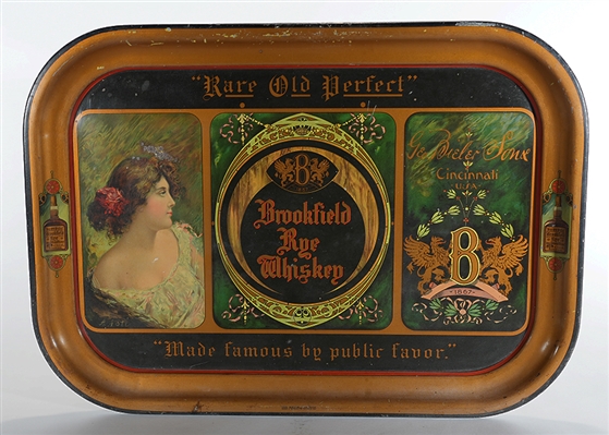 Brookfield Rye Whiskey Advertising Tray