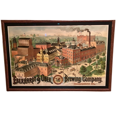 Eberhardt and Ober Factory Scene Lithograph 