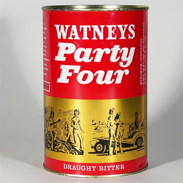Watneys Party Four Draught Bitter Large Flat Top Can 