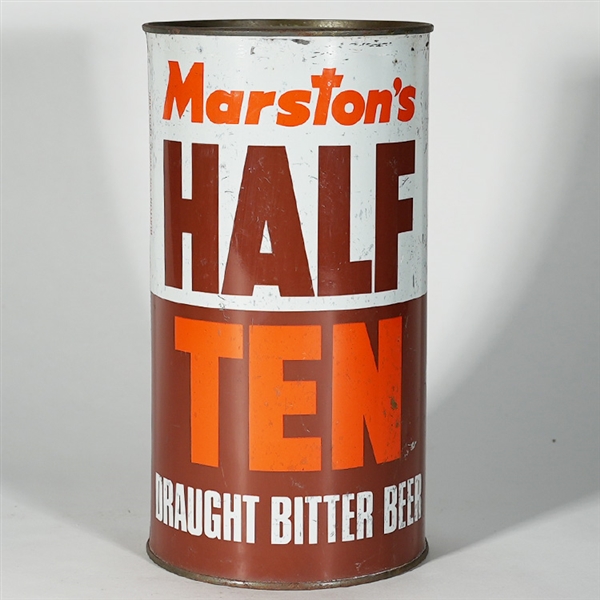 Marstons Half Ten Draught Bitter Beer Large Flat Top 