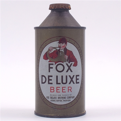 Fox De Luxe Beer Cone Top GRAND RAPIDS 163-26 RARE