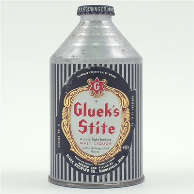 Glueks Stite Paper Label Crowntainer 6 PERCENT UNLISTED