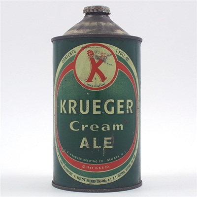 Krueger Ale Quart Cone Top GLASS AND CAN 213-13