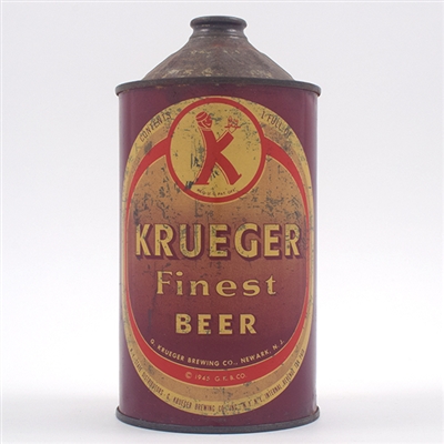 Krueger Beer Quart Cone Top GLASS AND CAN 213-18