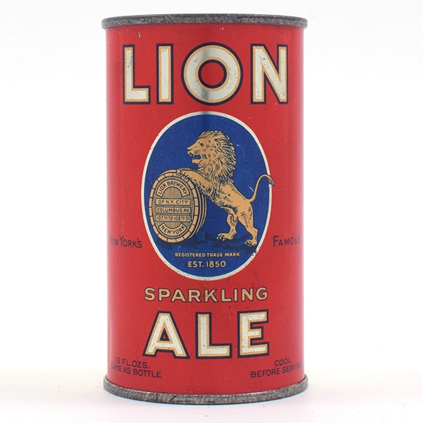 Lion Ale Opening Instruction Flat Top 91-33 TOP CONDITION