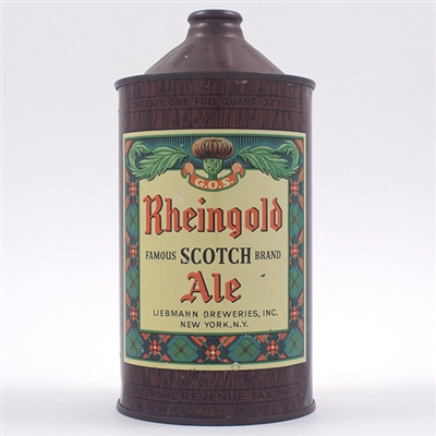 Rheingold Scotch Ale Quart Cone Top 218-4