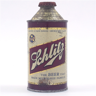 Schlitz Beer WITHDRAWN FREE Free Cone Top 183-31 RARE