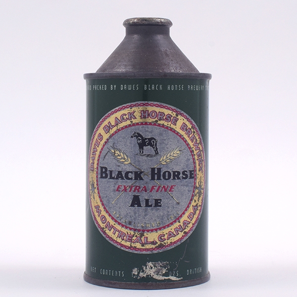 Black Horse Ale Dawes Canadian Cone Top DAWES BLACK HORSE