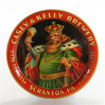 Casey Kelly Brewery King Gambrinus Pre-prohibition Tray