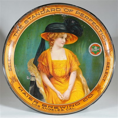 Maier Standard of Perfection Beer Advertising Tray