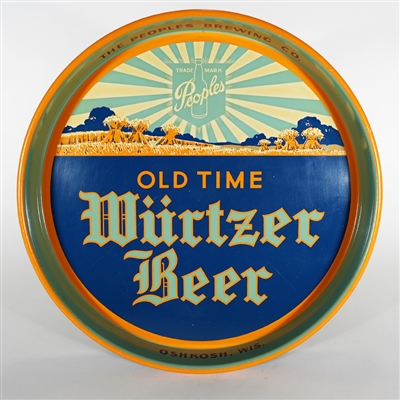Peoples Old Time Wurtzer Beer Tray