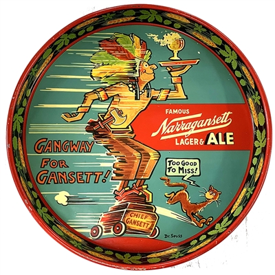 Narragansett Dr. Seuss Beer Advertising Tray 