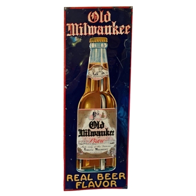Old Milwaukee Brew Tin Lithograph Prohibition Sign 